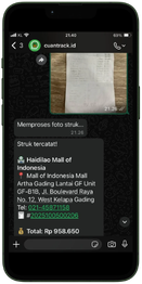 Receipt OCR scanning screenshot